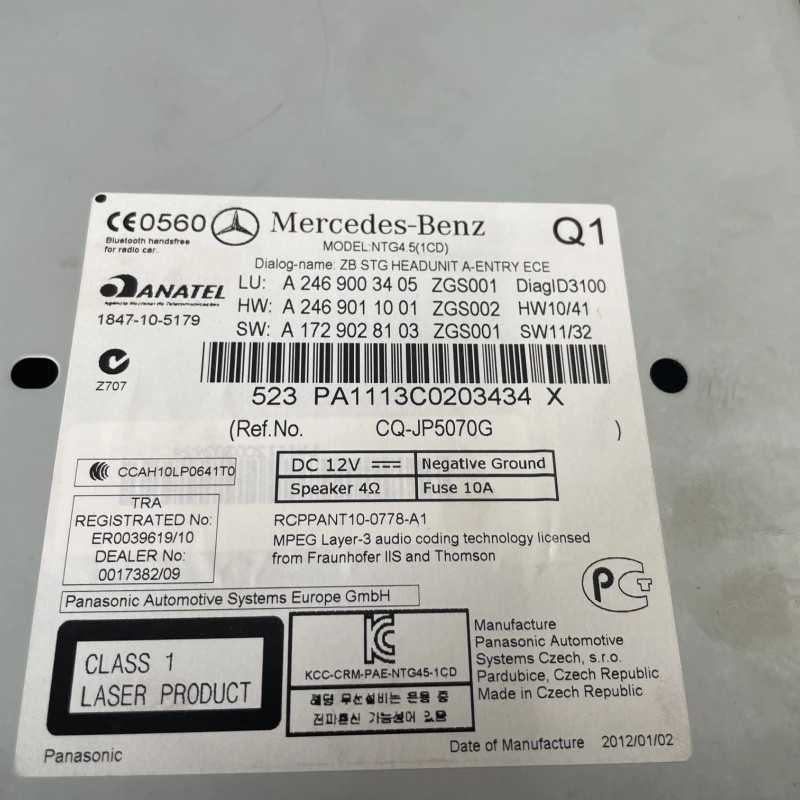 Radio CD / Mercedes-Benz B Class W246 2012 / Audio si electronice