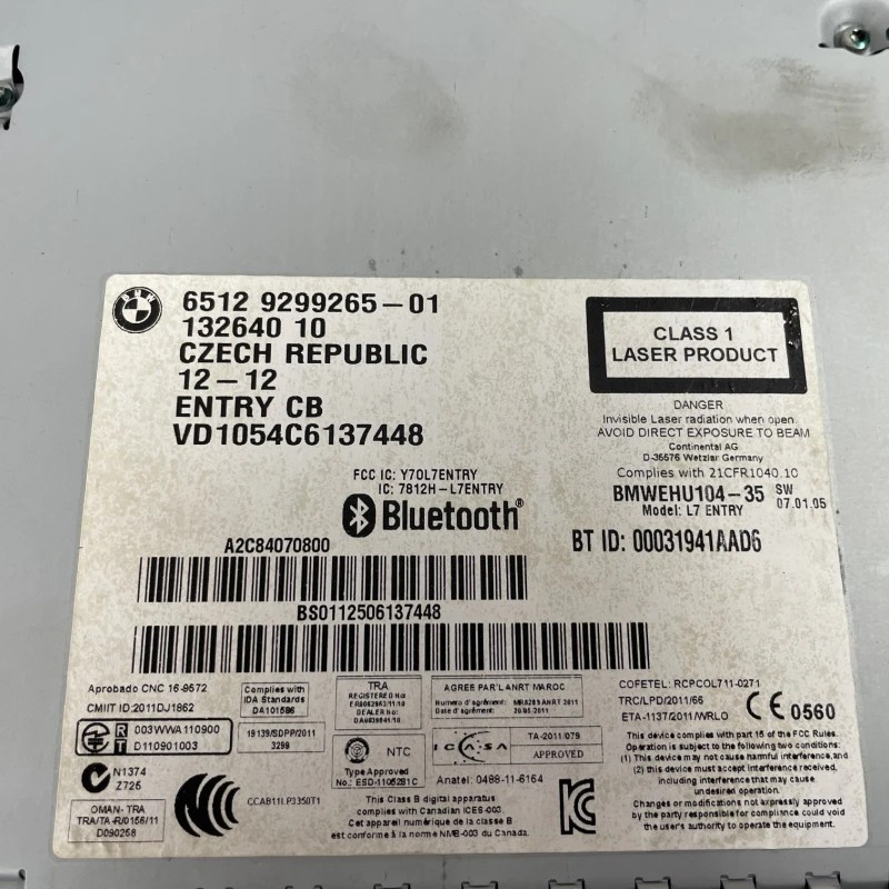 CD player / BMW Seria 3 F30 2013 / Audio si electronice