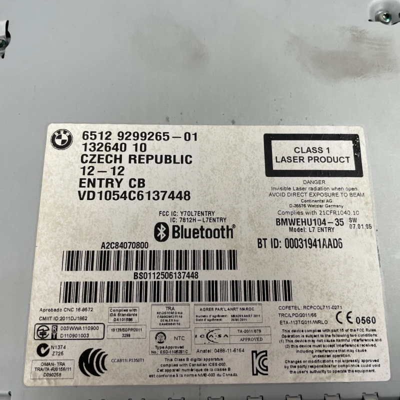 CD player / BMW Seria 3 F30 2013 / Audio si electronice