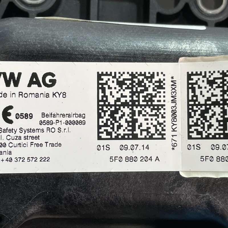 Airbag pasager / Seat Leon 5F 2015 / Interior
