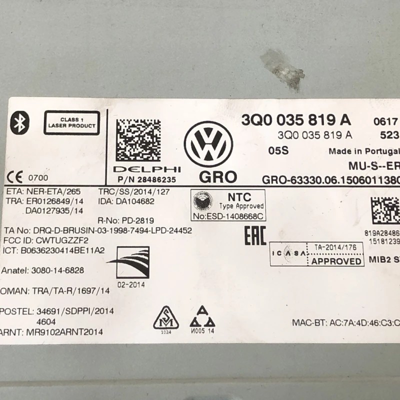 Unitate multimedia / Volkswagen Passat B8 2016 / Audio si electronice