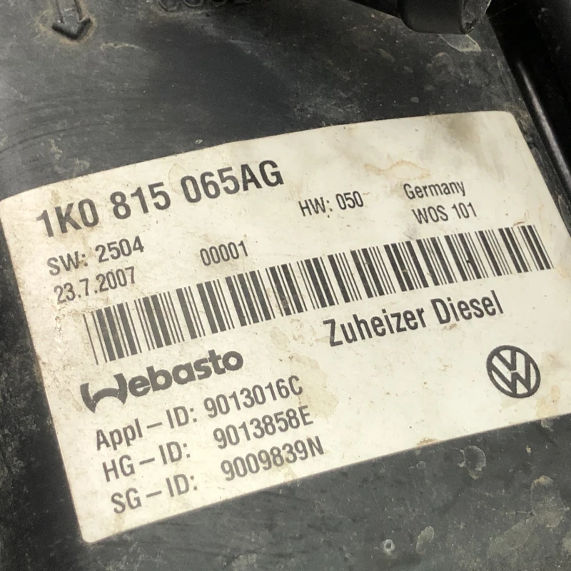 Webasto / Volkswagen Touran 1T 2008 / Climatizare