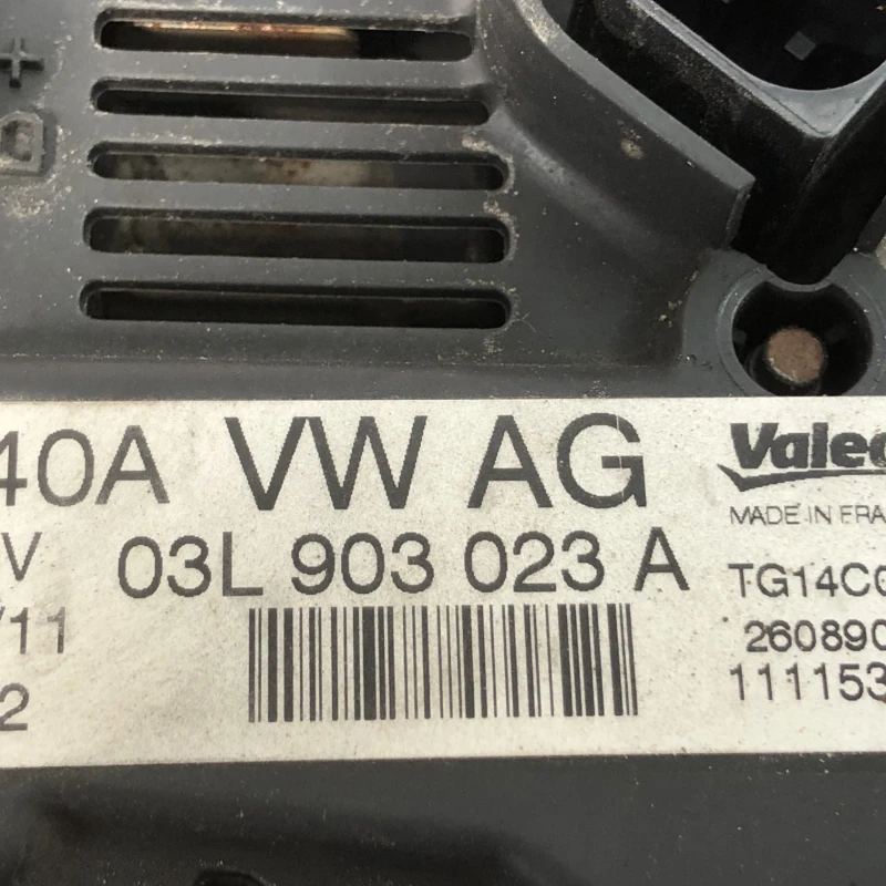 Alternator / Volkswagen Golf MK6 2012 / Motor, racire si evacuare