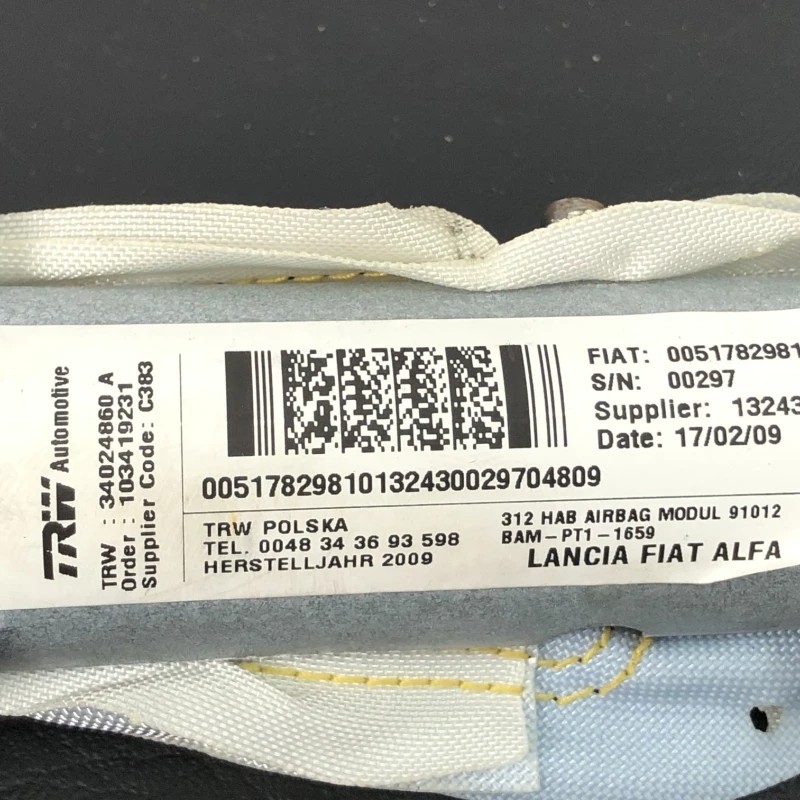 Airbag cortina stanga / Fiat 500 Abarth 2009 / Interior