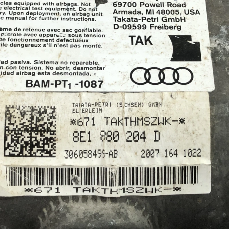 Airbag pasager / Audi A4 B7 2006 / Interior