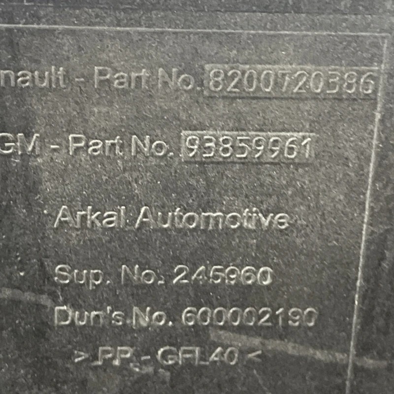 Carcasa baterie / Renault Trafic Trafic 2011 / Motor, racire si evacuare