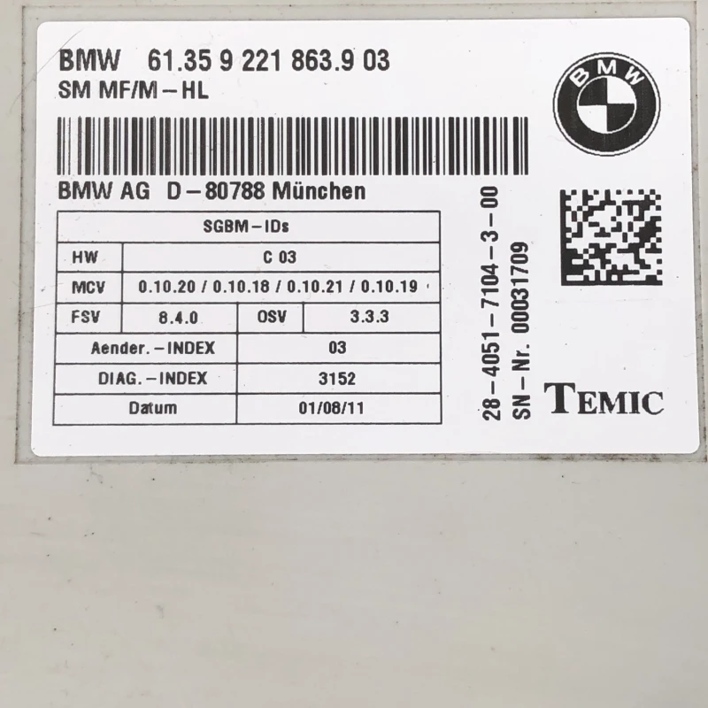 Modul scaun fata / BMW X5 E70 2012 / Audio si electronice