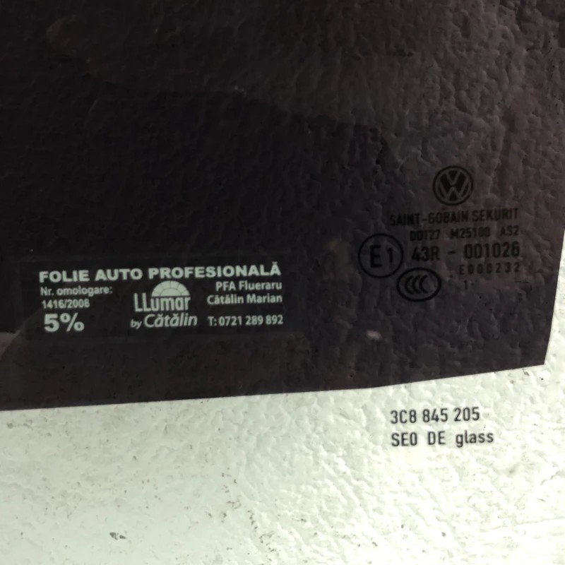 Geam stanga spate / Volkswagen Passat CC 2013 / Caroserie, oglinzi si faruri