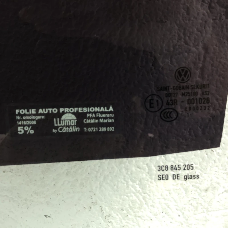 Geam stanga spate / Volkswagen Passat CC 2013 / Caroserie, oglinzi si faruri