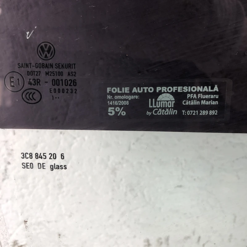 Geam dreapta spate / Volkswagen Passat CC 2013 / Caroserie, oglinzi si faruri
