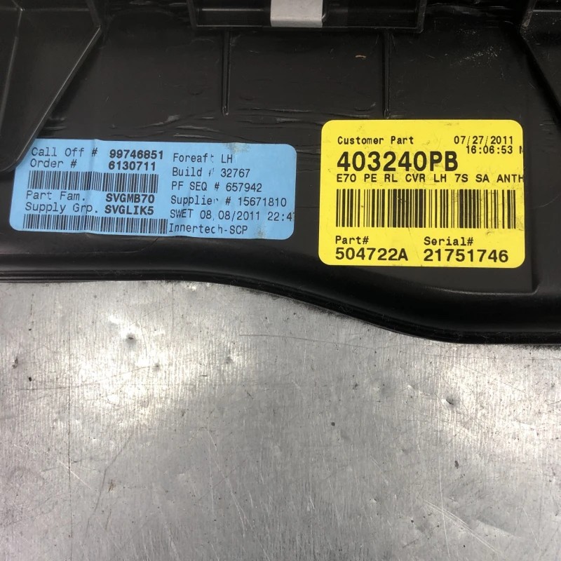 Sine portbagaj / BMW X5 E70 LCI 2012 / Interior
