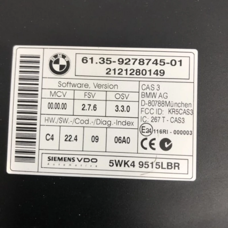 Modul CAS / BMW Seria 3 E91 2012 / Audio si electronice