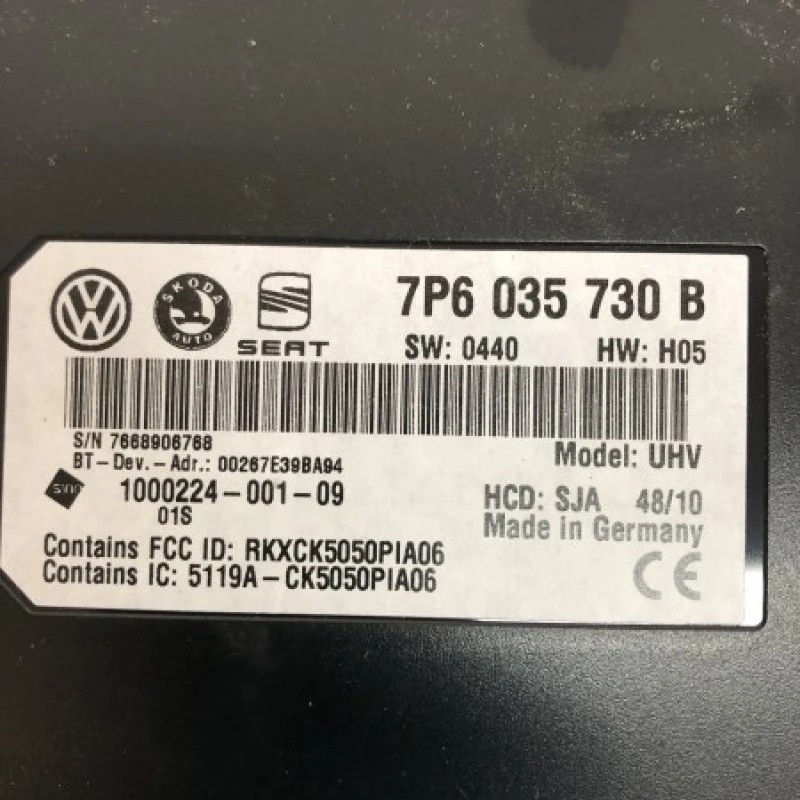 Modul bluthooth / Volkswagen Passat B7 2011 / Audio si electronice