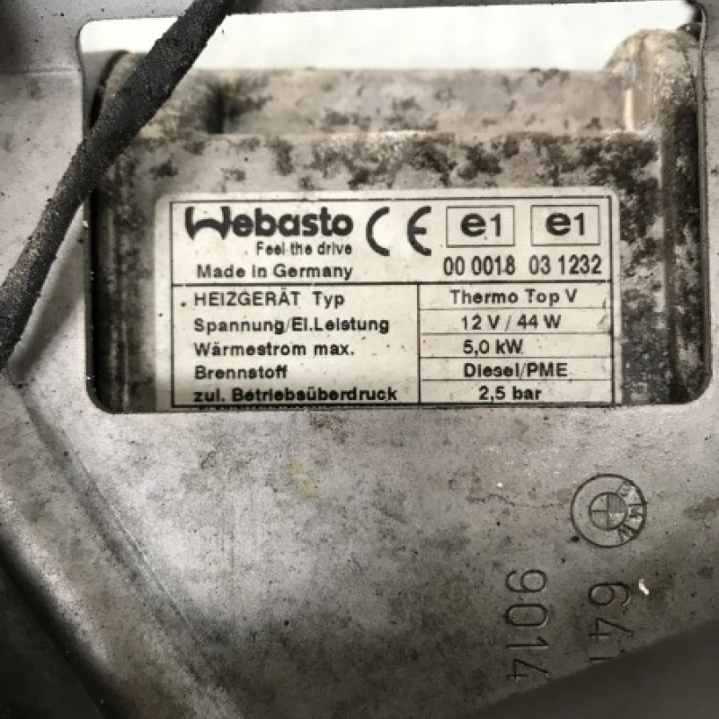Webasto / BMW Seria 7 F01 2011 / Motor, racire si evacuare