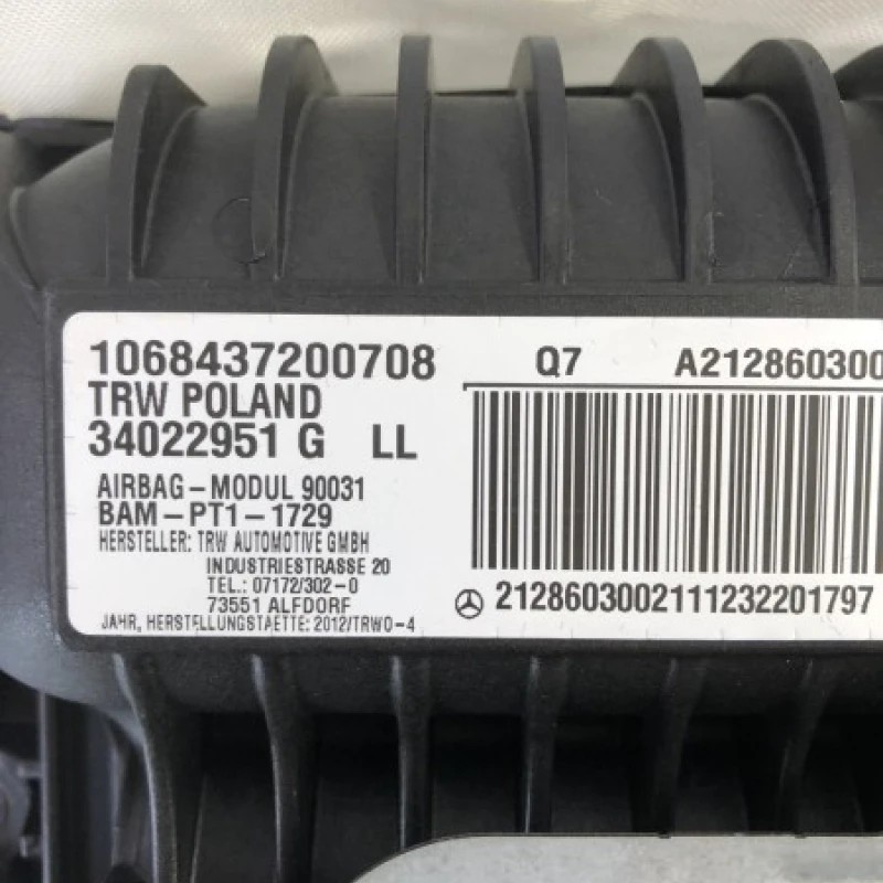 Airbag pasager / Mercedes-Benz E Class W212 2012 / Interior