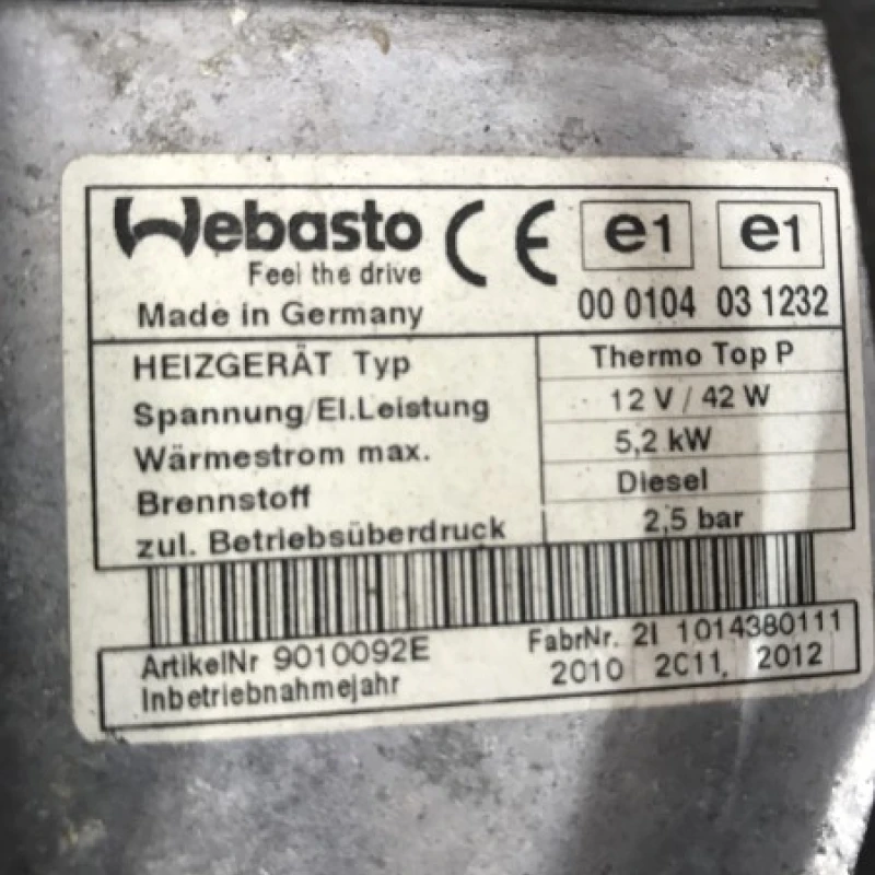 Webasto / Toyota Hilux  2010 / Climatizare