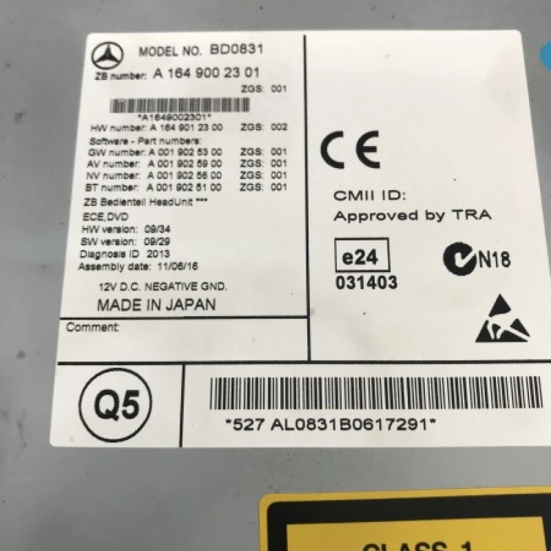 Navigatie sistem multimedia / Mercedes-Benz GL Class X164 2012 / Audio si electronice