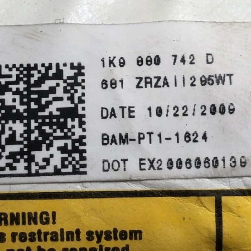 Airbag cortina dreapta / Volkswagen Golf MK6 2010 / Interior