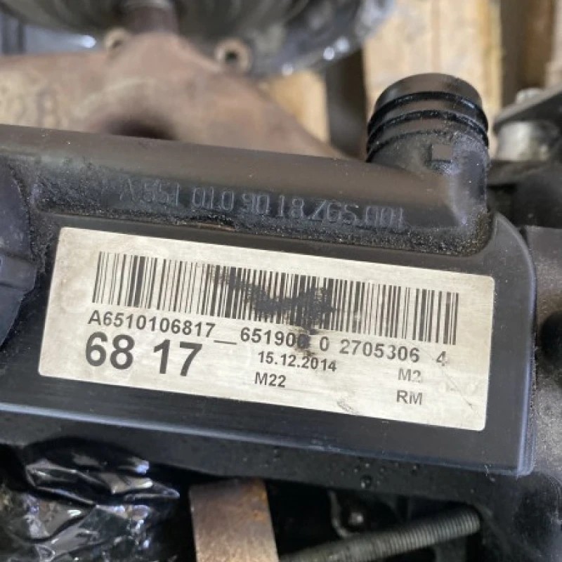 Motor W246 SN:A6510106871 / Mercedes-Benz B Class W246 2015 / Motor, racire si evacuare