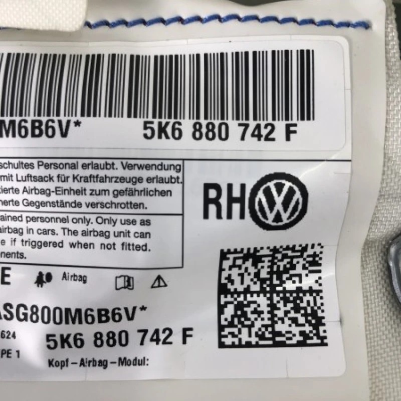 Airbag cortina dreapta / Volkswagen Golf MK6 2011 / Interior