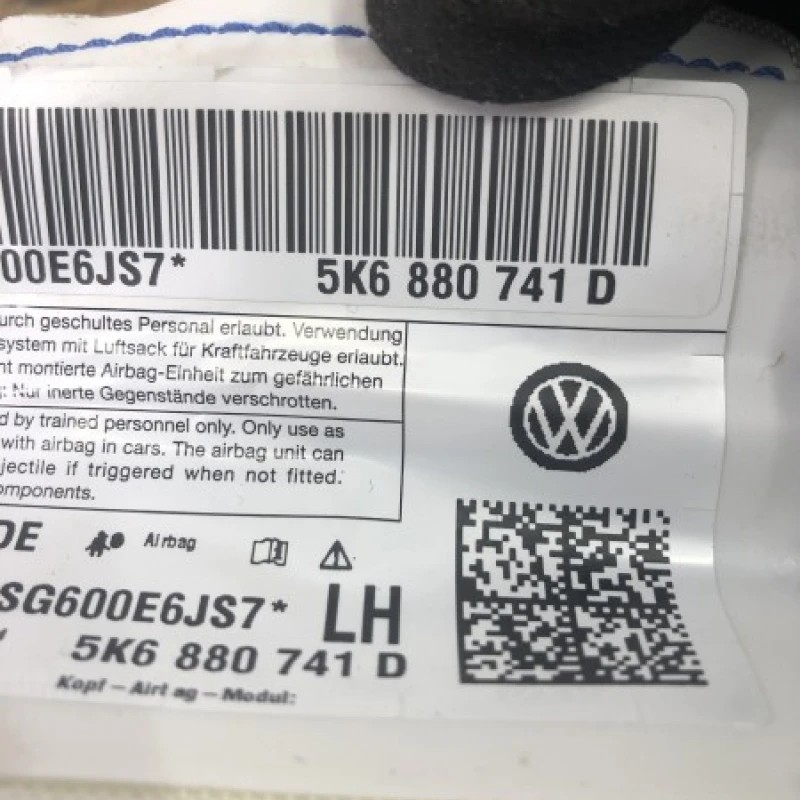 Airbag cortina stanga / Volkswagen Golf MK6 2010 / Interior