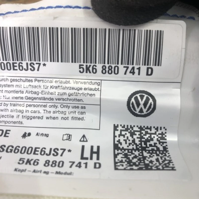 Airbag cortina stanga / Volkswagen Golf MK6 2010 / Interior