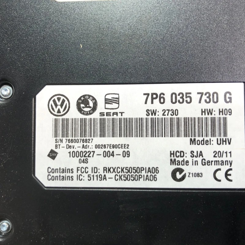 Modul bluthooth / Volkswagen Passat B7 2012 / Audio si electronice