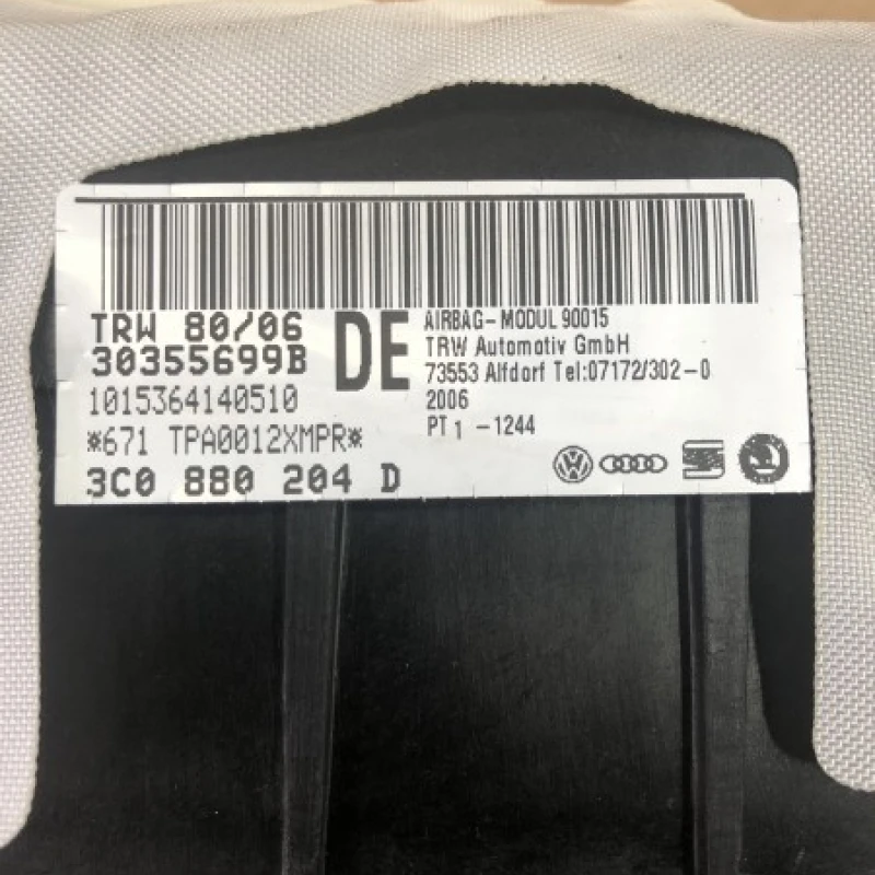 Airbag pasager / Volkswagen Passat B6 2006 / Interior