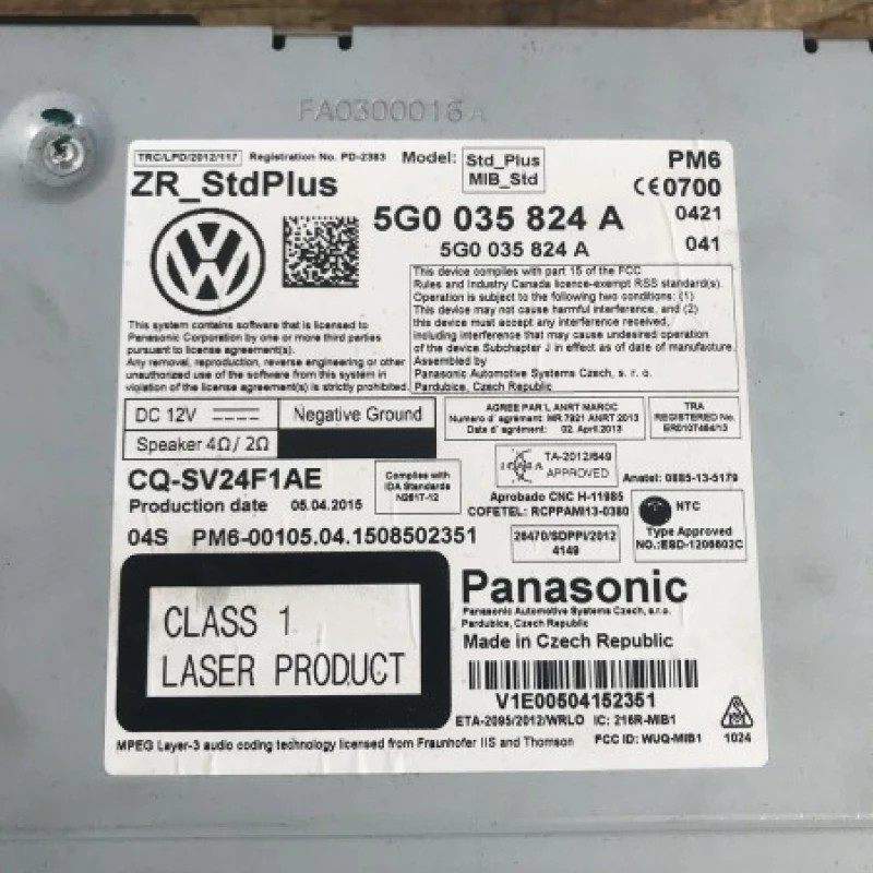 Multi media unit / Volkswagen Golf MK7 Alltrack 2016 / Audio si electronice
