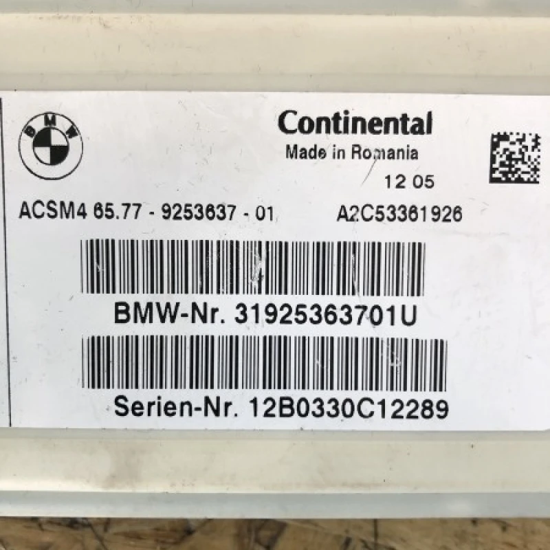 Modul calculator airbag / BMW Seria 5 F10 2012 / Audio si electronice