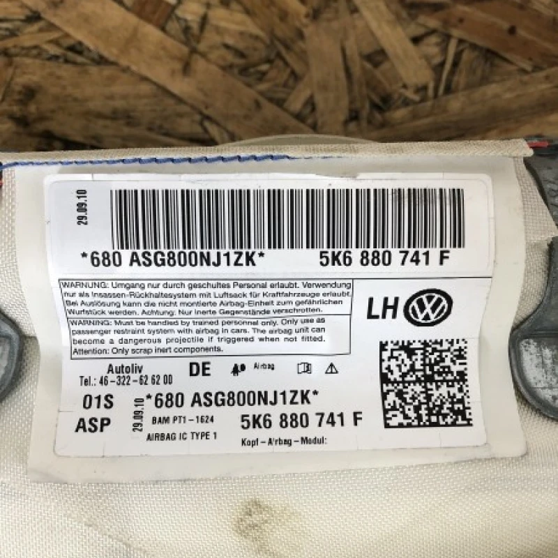 Airbag cortina stanga / Volkswagen Golf MK6 2009 / Interior