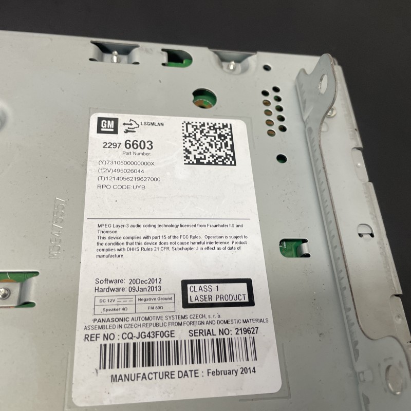 Radio CD / Opel Zafira C 2014 / Audio si electronice