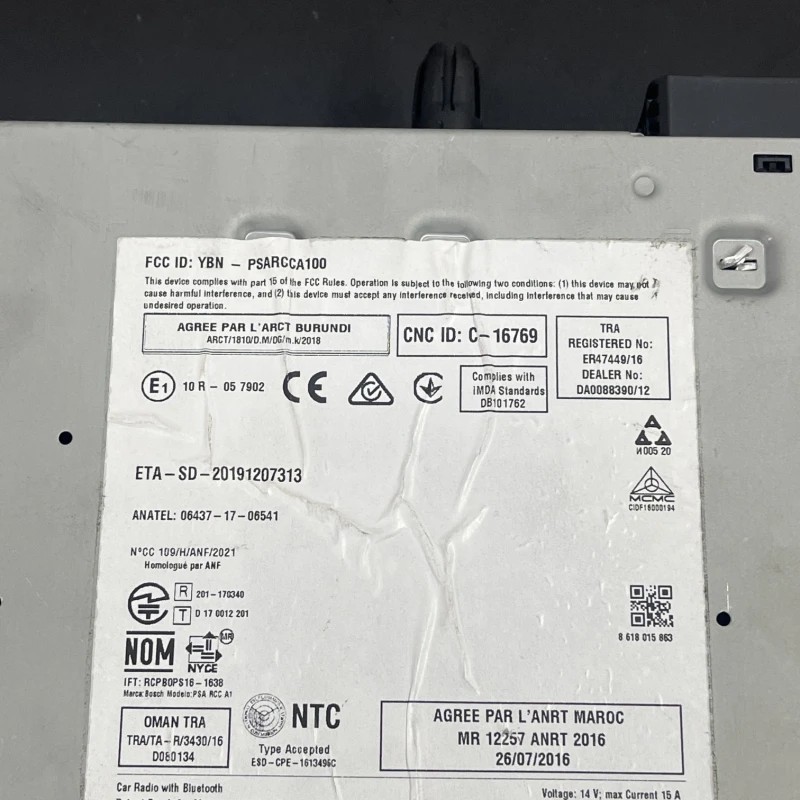 Radio CD / Citroën C3 C3 SC 2018 / Audio si electronice