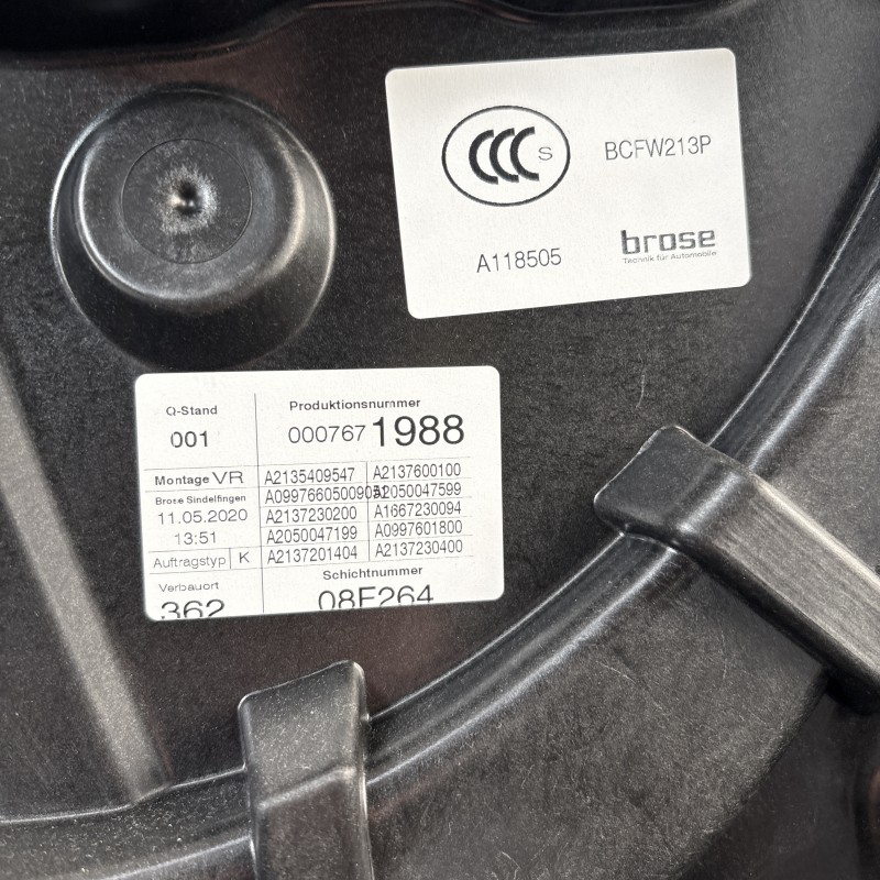 Macara geam dreapta fata / Mercedes-Benz E Class W213 2020 / Caroserie, oglinzi si faruri