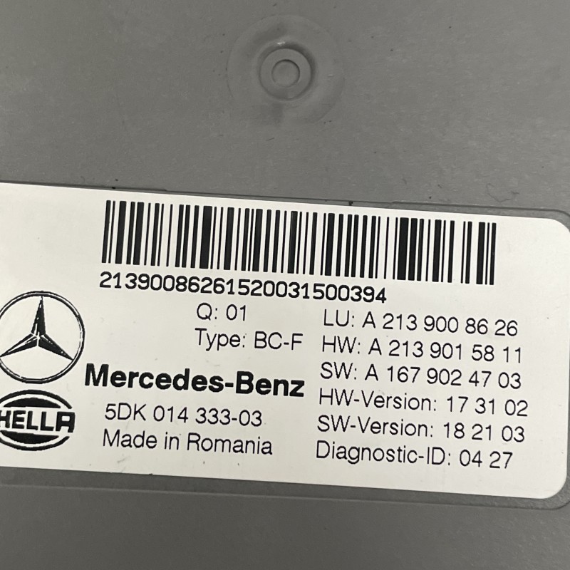 Calculator confort bcm / Mercedes-Benz E Class W213 2020 / Audio si electronice