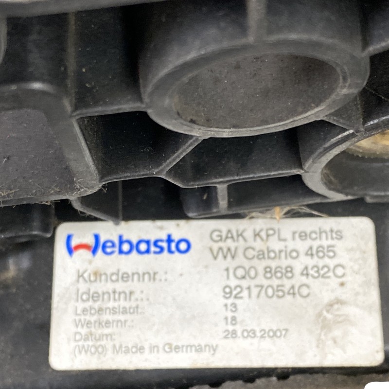 Capac decapotare / Volkswagen Eos 1F 2007 / Caroserie, oglinzi si faruri