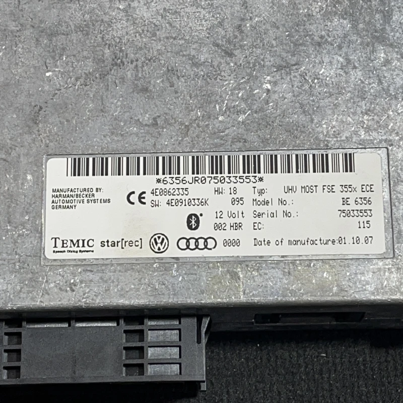 Modul bluetooth / Audi A6 Allroad C6 2008 / Audio si electronice