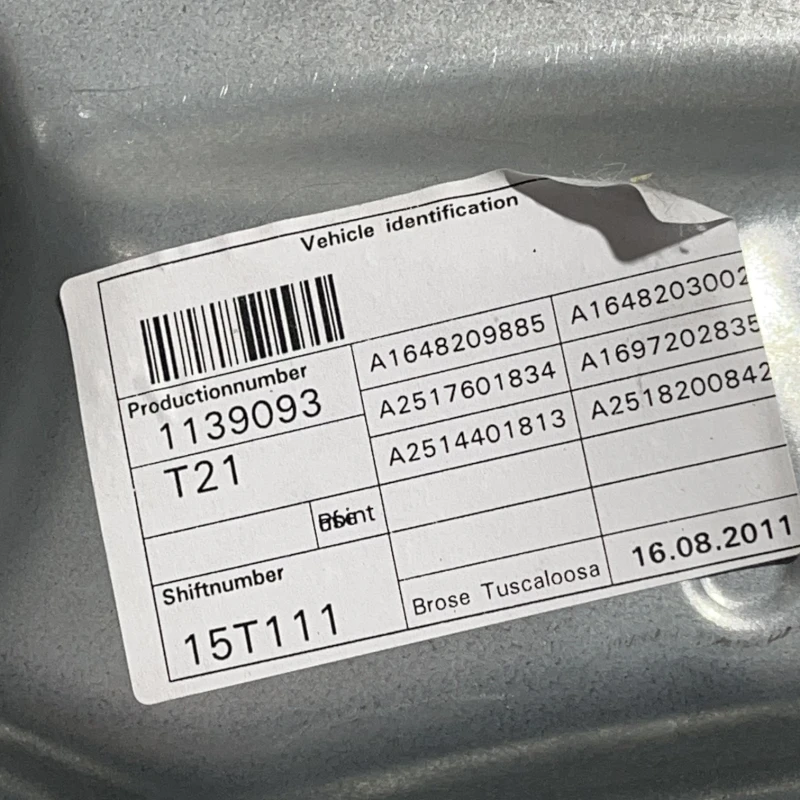 Macara geam dreapta fata / Mercedes-Benz R Class W251 facelift 2011 / Caroserie, oglinzi si faruri